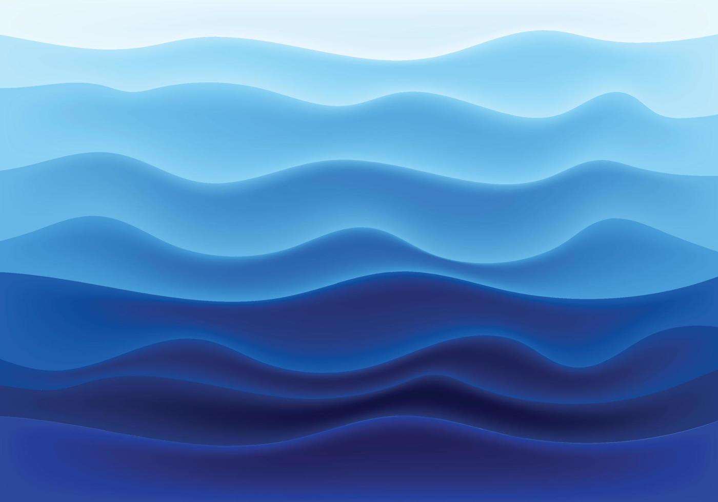 sfondo della giornata mondiale dell'oceano delle onde del mare blu vettore