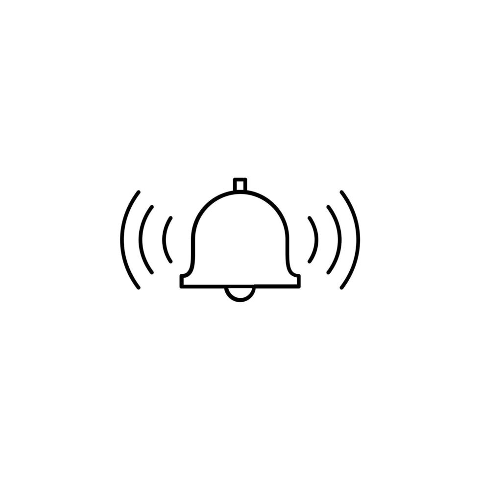 allarme, timer icona linea sottile illustrazione vettoriale modello logo. adatto a molti scopi.
