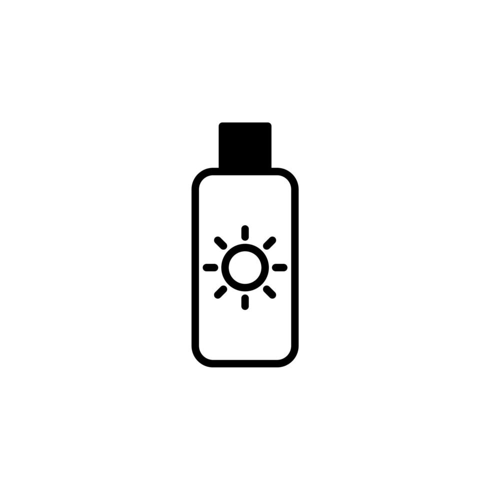 crema solare, crema solare, lozione, icona linea continua estiva illustrazione vettoriale modello logo. adatto a molti scopi.