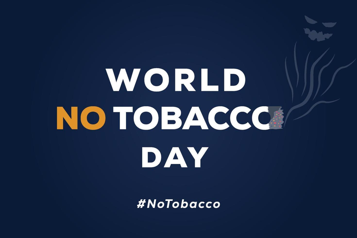 illustrazione banner orizzontale giornata mondiale senza tabacco vettore