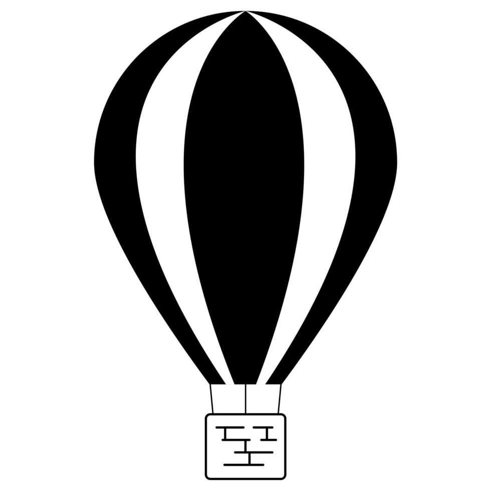 palloncino disegnato a mano per l'aeronautica. aerei per sport, spettacolo. schizzo di scarabocchio. illustrazione vettoriale
