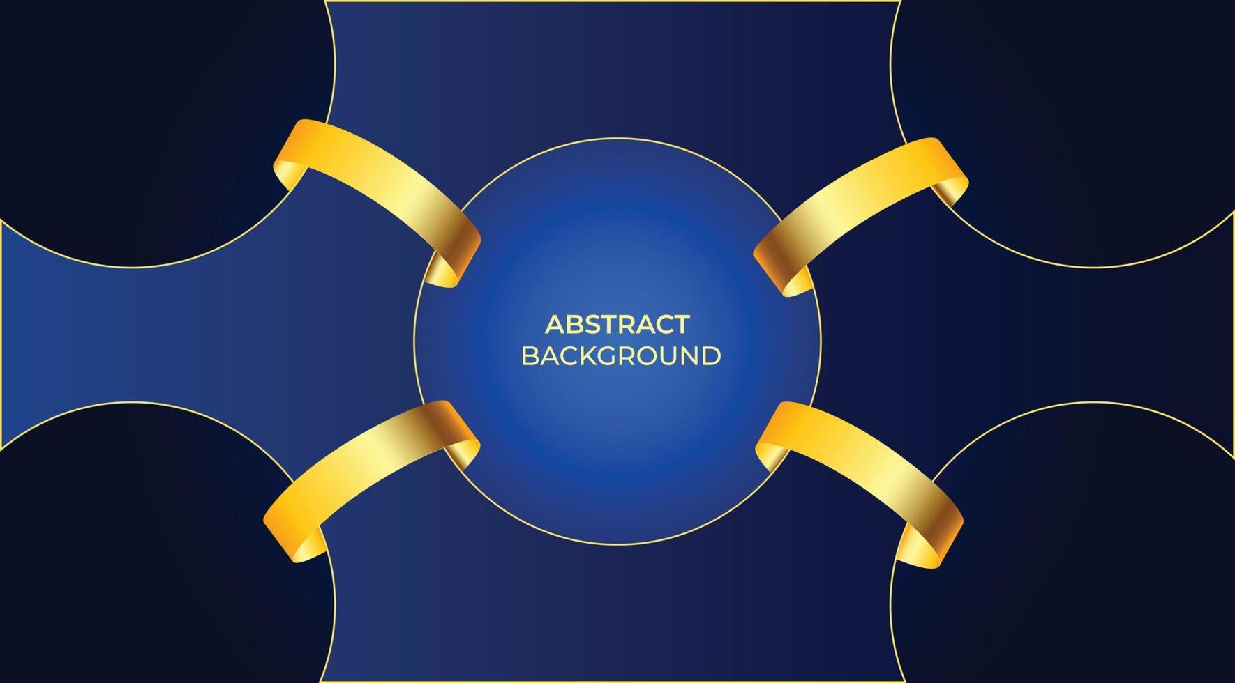 astratto geometrico blu royal premi d'oro grafica sfondo. modello di disegno vettoriale moderno.