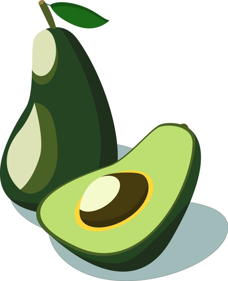 due vettore isometrico avocado su sfondo bianco