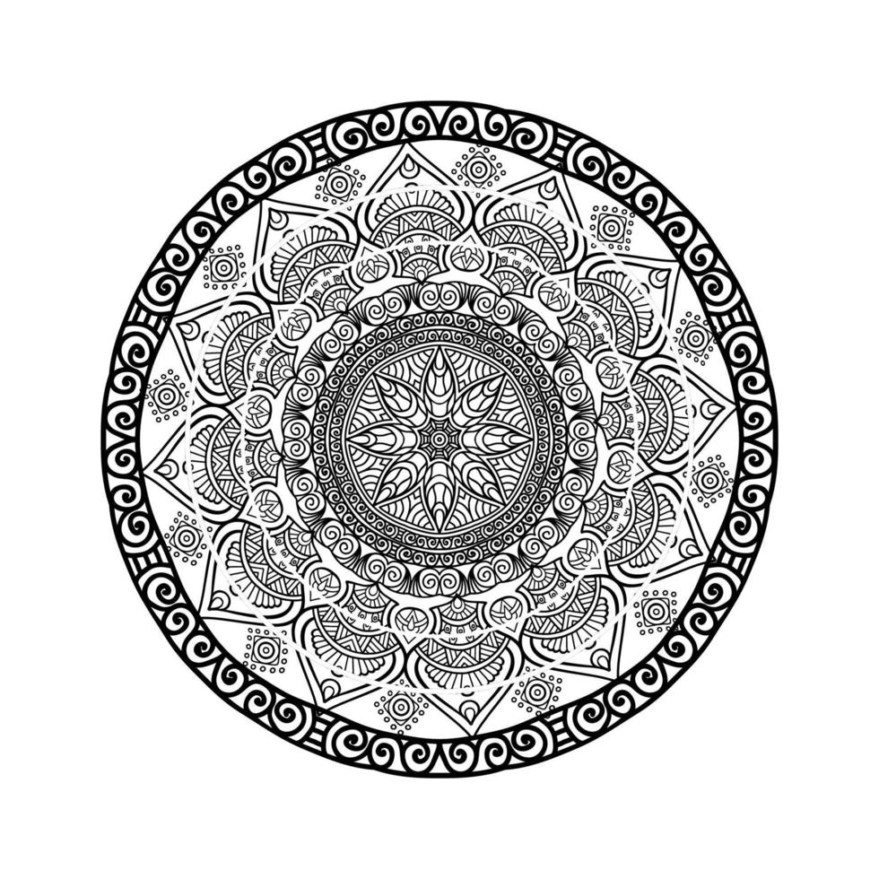 semplice mandala arte icona logo vettoriale