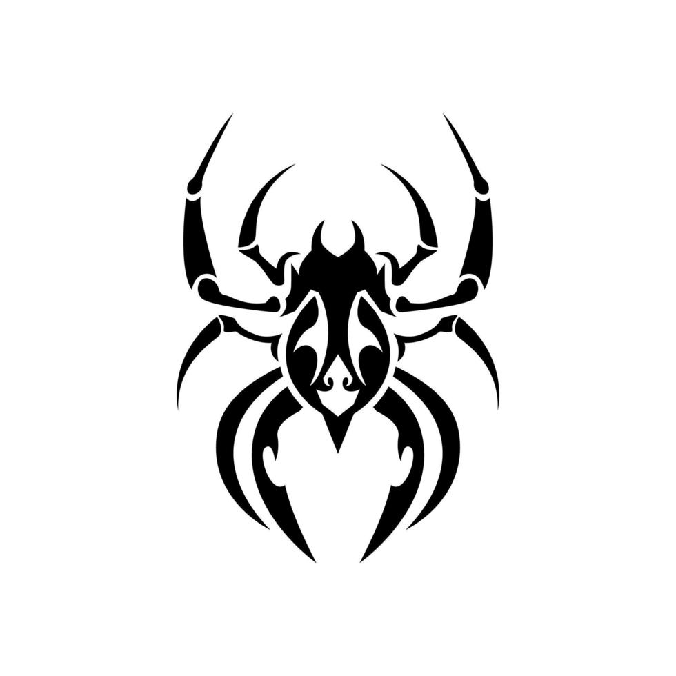 immagine astratta di vettore di ragni tribali. disegno vettoriale tribale del tatuaggio