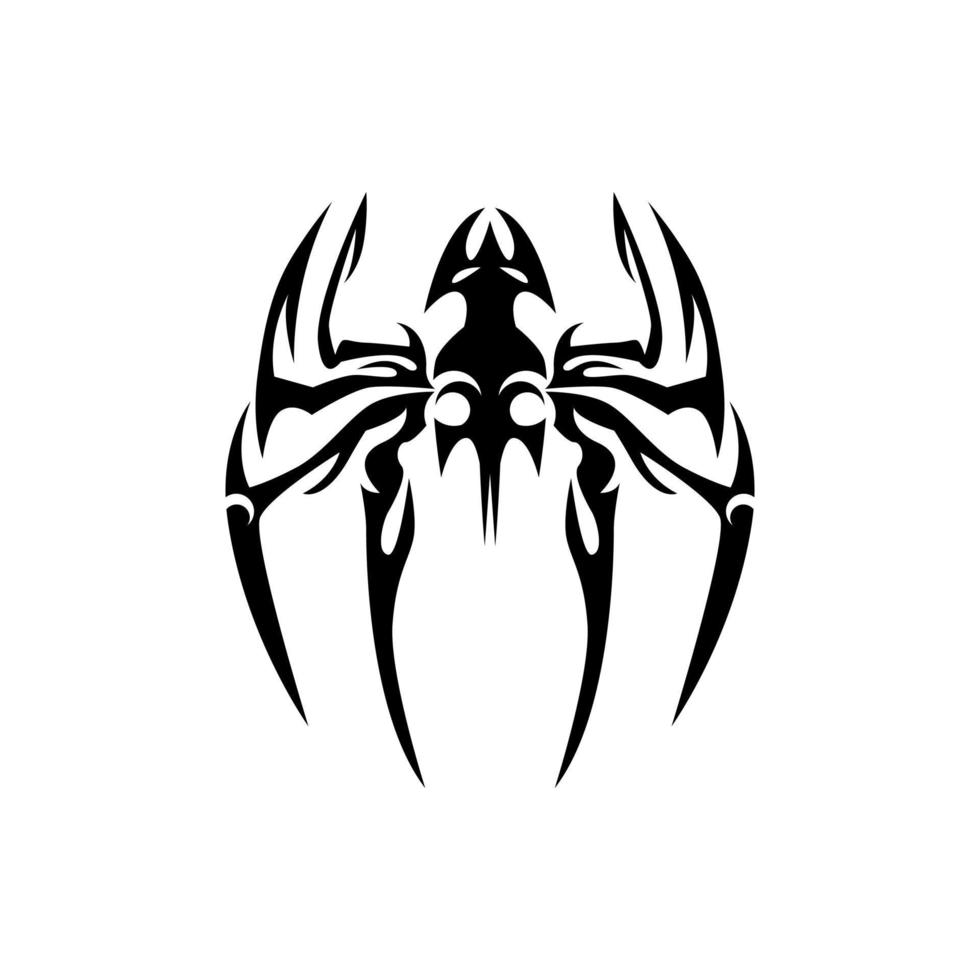 immagine astratta di vettore di ragni tribali. disegno vettoriale tribale del tatuaggio