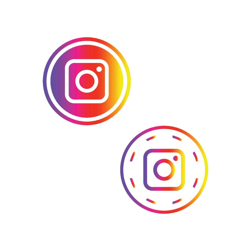 icone rotonde di instagram vettore