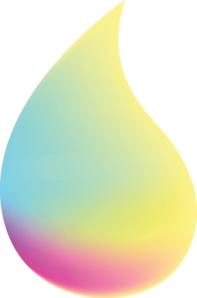 illustrazione vettoriale colorata goccia d'acqua