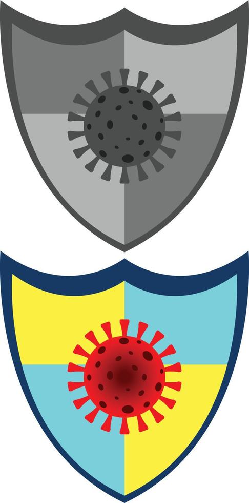 illustrazione vettoriale dell'icona dello scudo antivirus