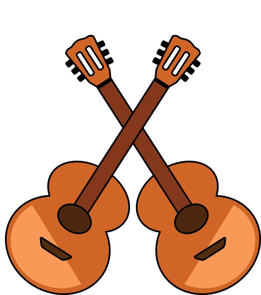 concetto di logo di chitarra classica vettore