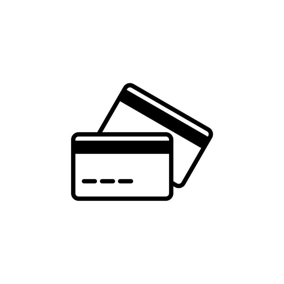 carta di credito, concetto di design dell'icona della linea continua di pagamento per il web e l'interfaccia utente, icona semplice adatta a qualsiasi scopo. vettore