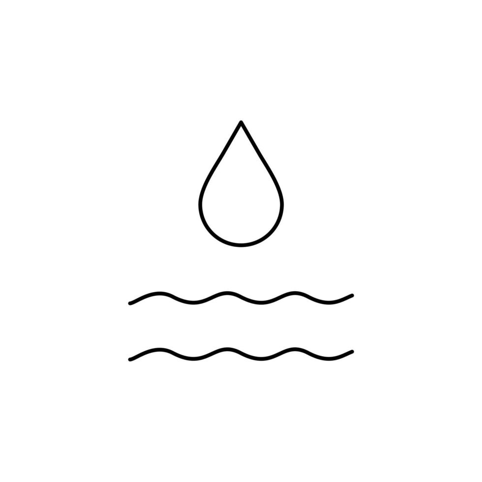 modello logo illustrazione vettoriale icona goccia d'acqua, acqua, gocciolina, liquido. adatto a molti scopi.