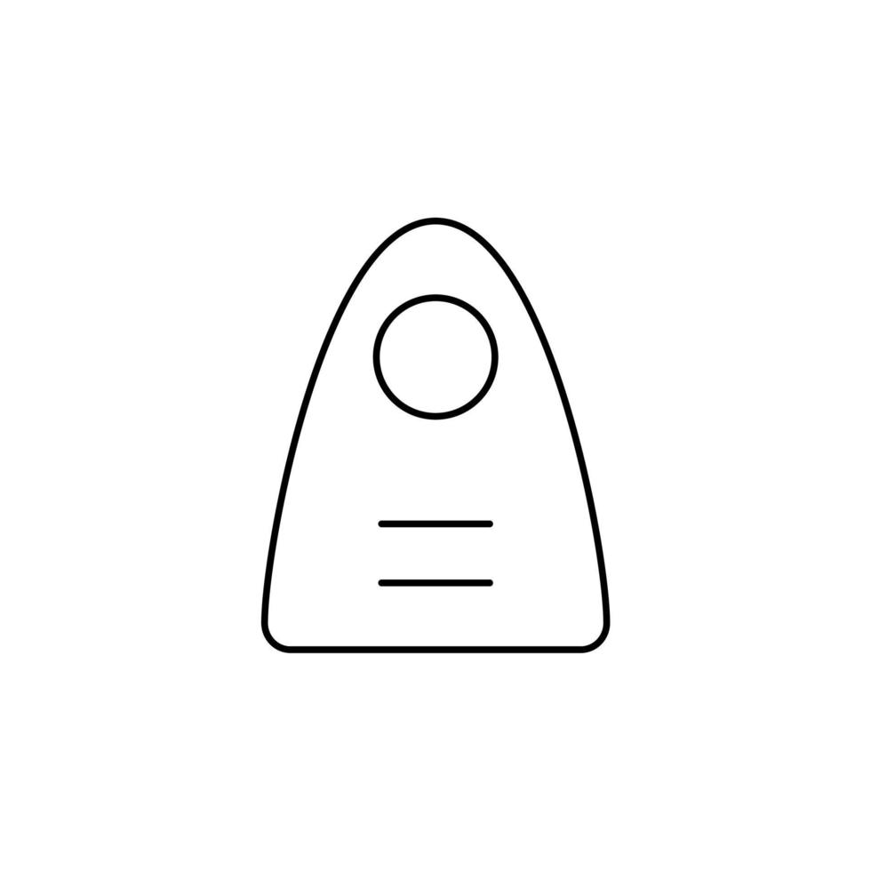 appendiabiti, modello di logo illustrazione vettoriale icona linea sottile dell'hotel. adatto a molti scopi.