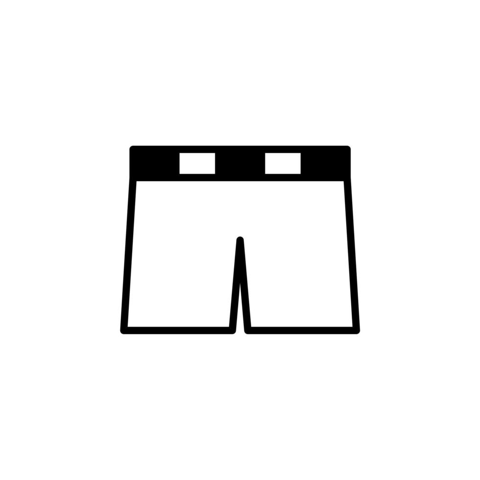pantaloncini, casual, pantaloni linea continua icona illustrazione vettoriale modello logo. adatto a molti scopi.