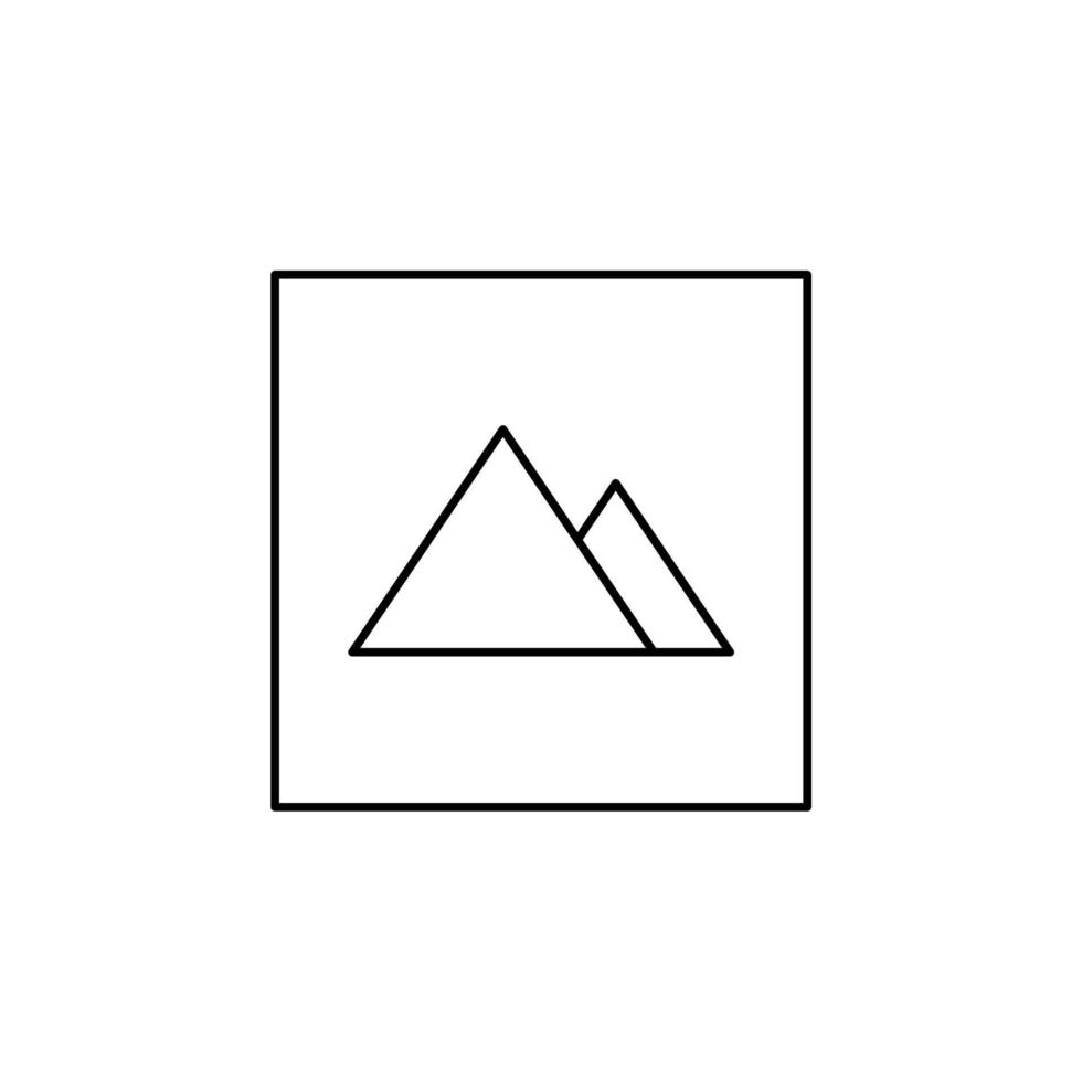immagine, galleria, immagine modello logo illustrazione vettoriale icona linea sottile. adatto a molti scopi.