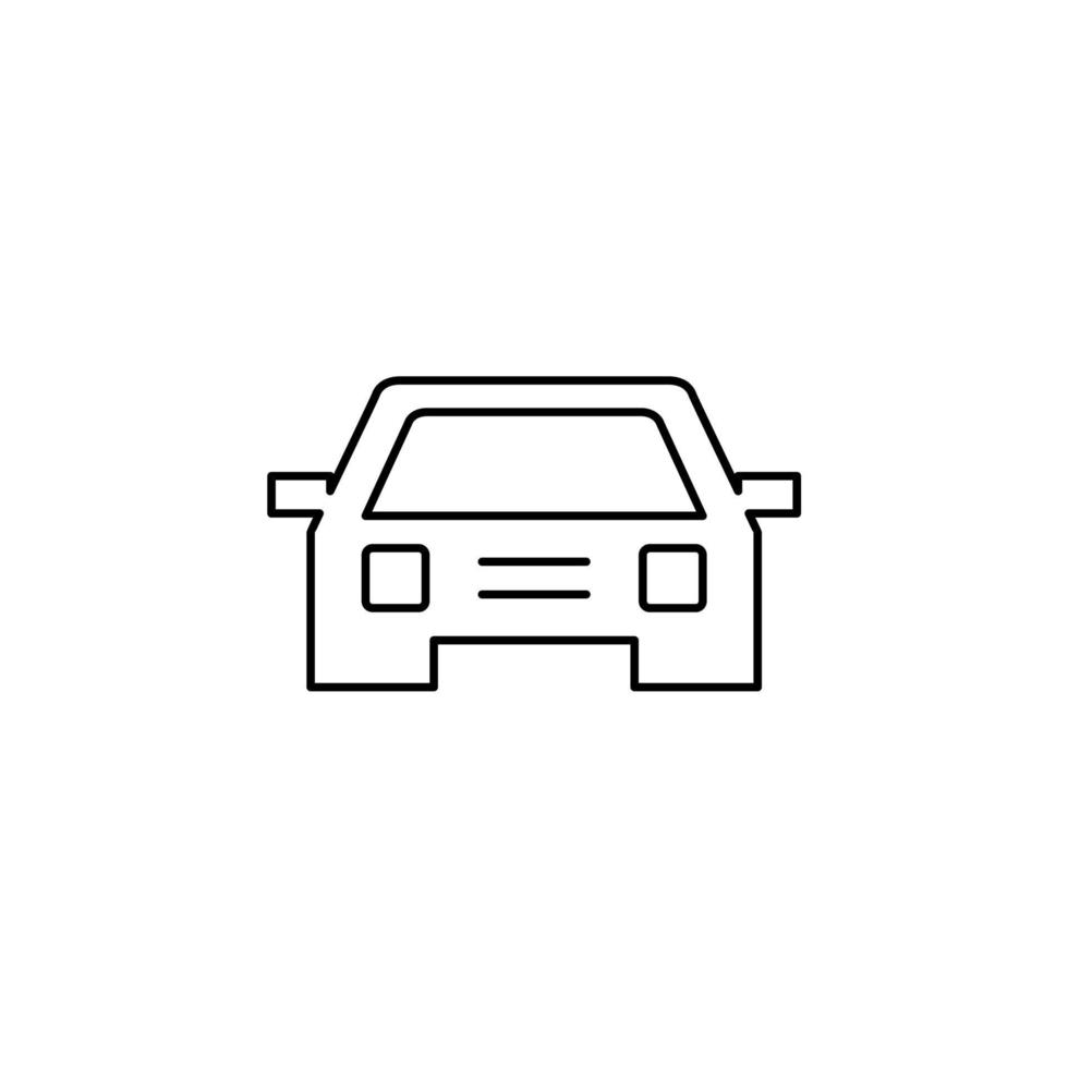 auto, automobile, trasporto icona linea sottile illustrazione vettoriale modello logo. adatto a molti scopi.