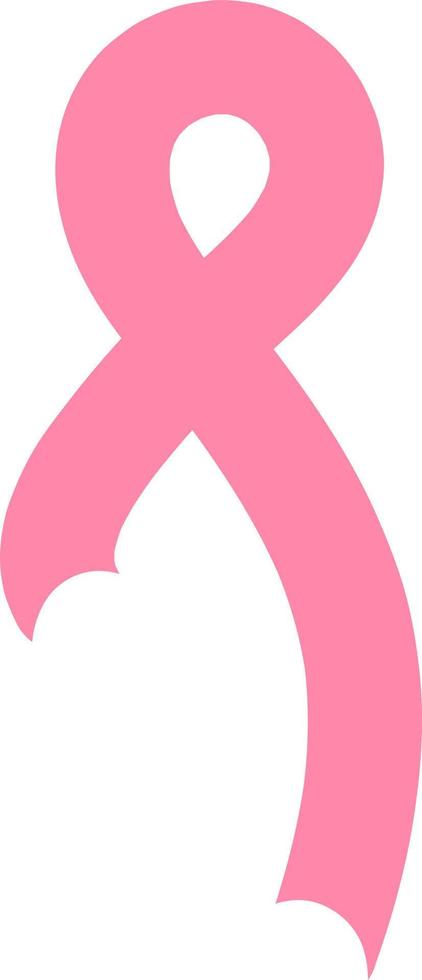 nastro rosa per la giornata di sensibilizzazione sul cancro al seno vettore