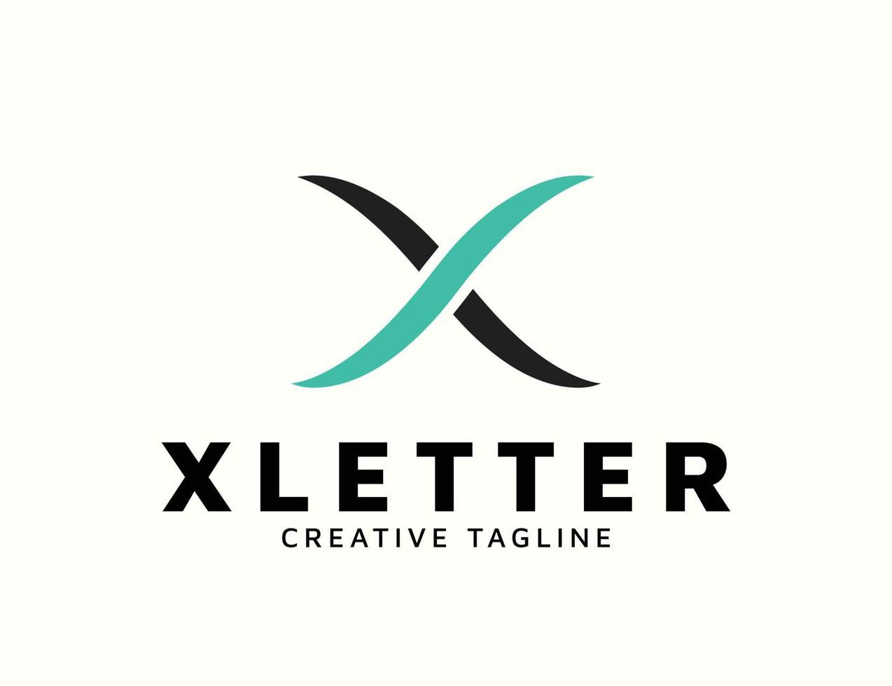 design moderno del logo della lettera x vettore
