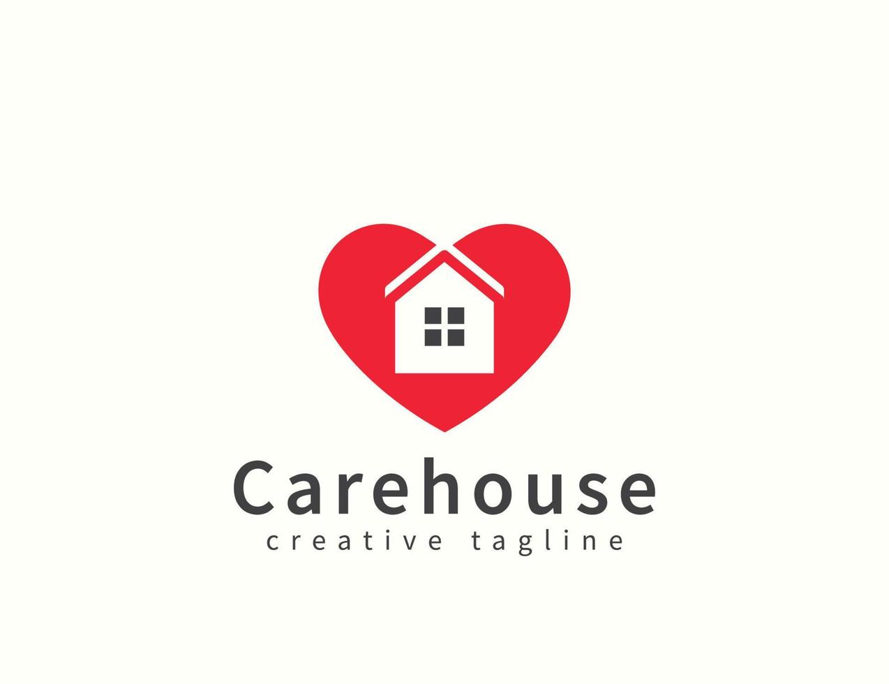 design del logo per la casa e la cura vettore