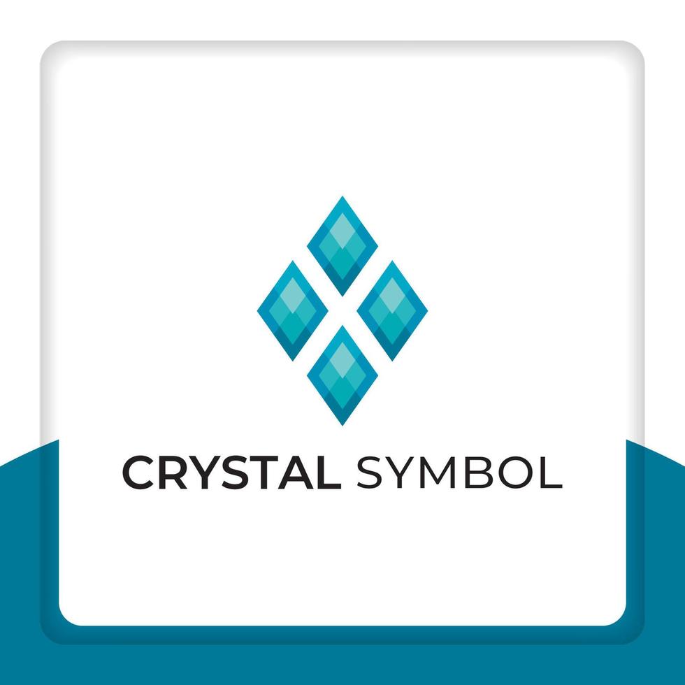 logo design cristallo, vettore simbolo smeraldo. per gioielli, negozio online