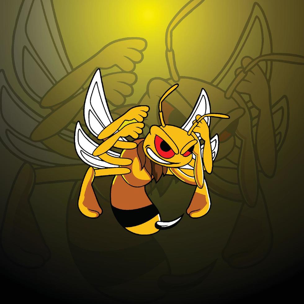 illustrazione vettoriale del logo della mascotte del giocatore vettore libero