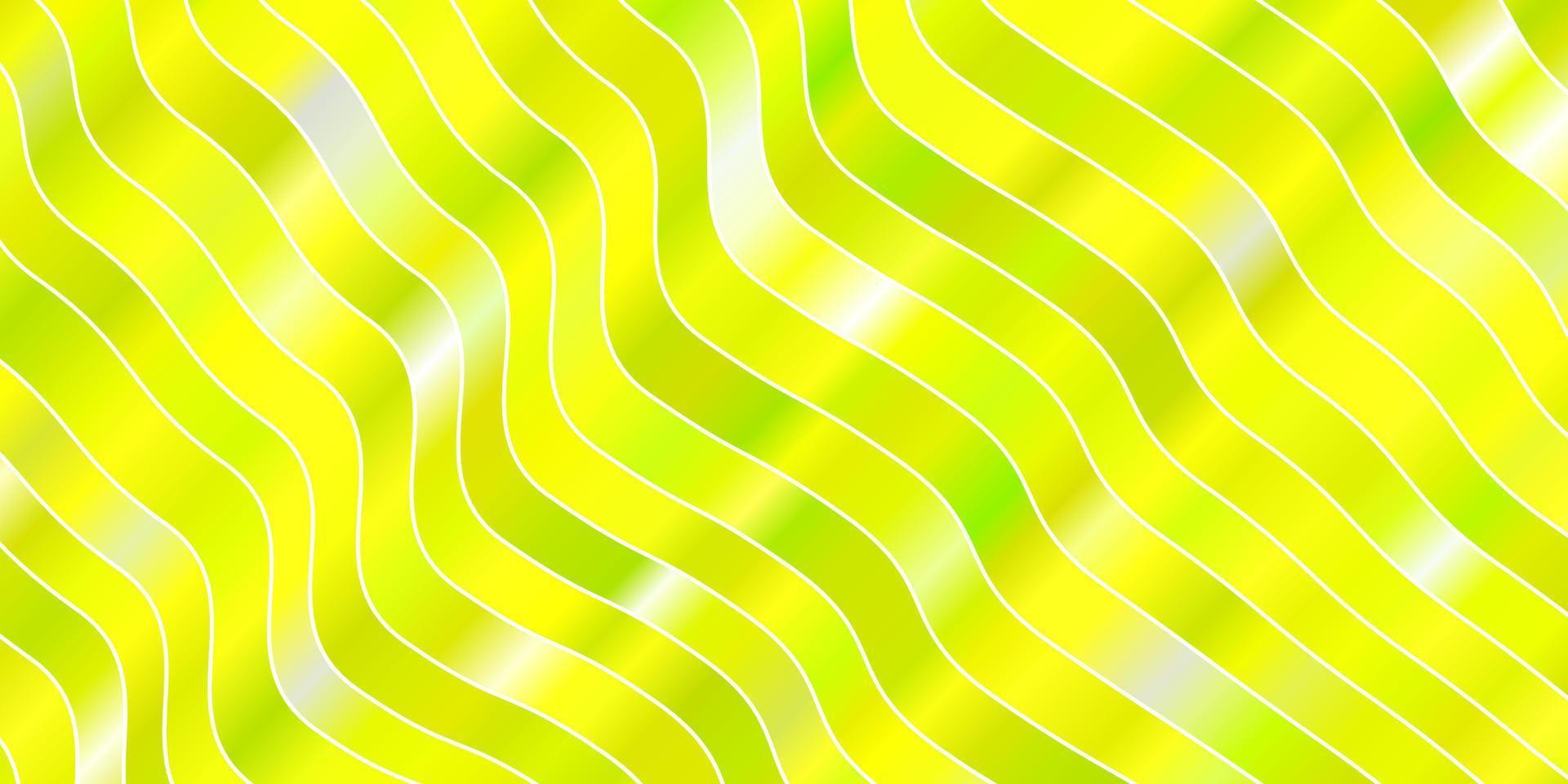 modello vettoriale verde chiaro, giallo con curve.