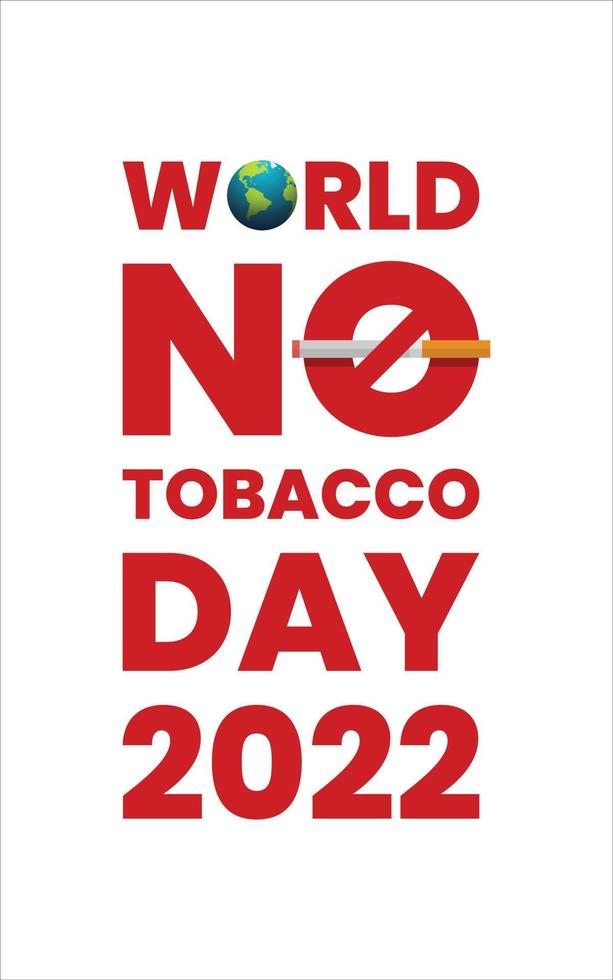 giornata mondiale senza tabacco 2022 vettore