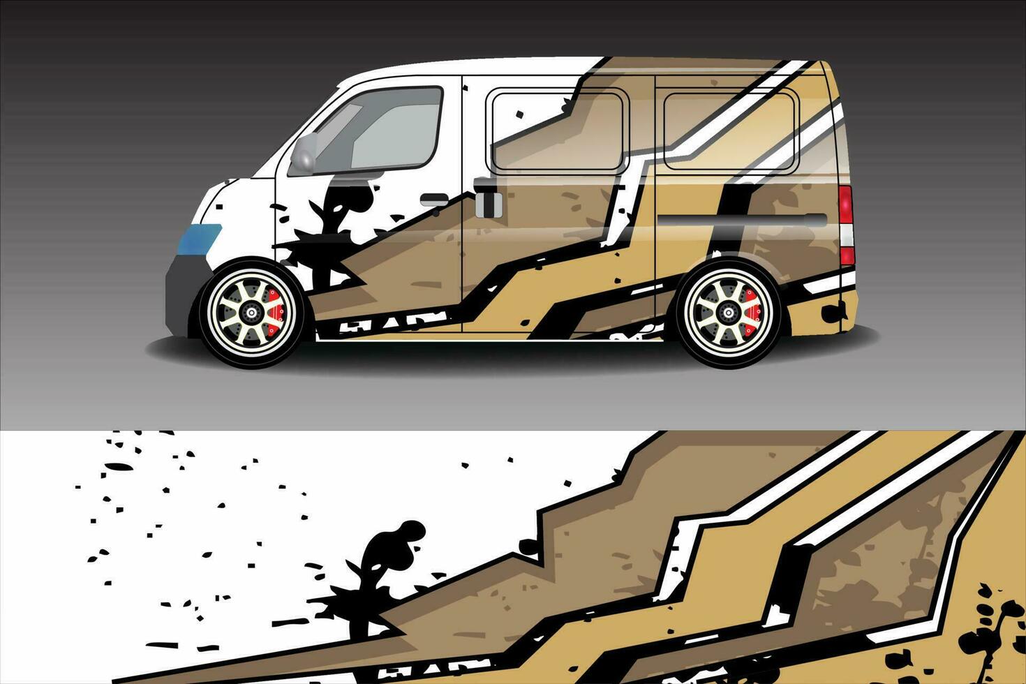 design di sfondo dell'autoadesivo dell'involucro dell'auto da corsa di vettore premium