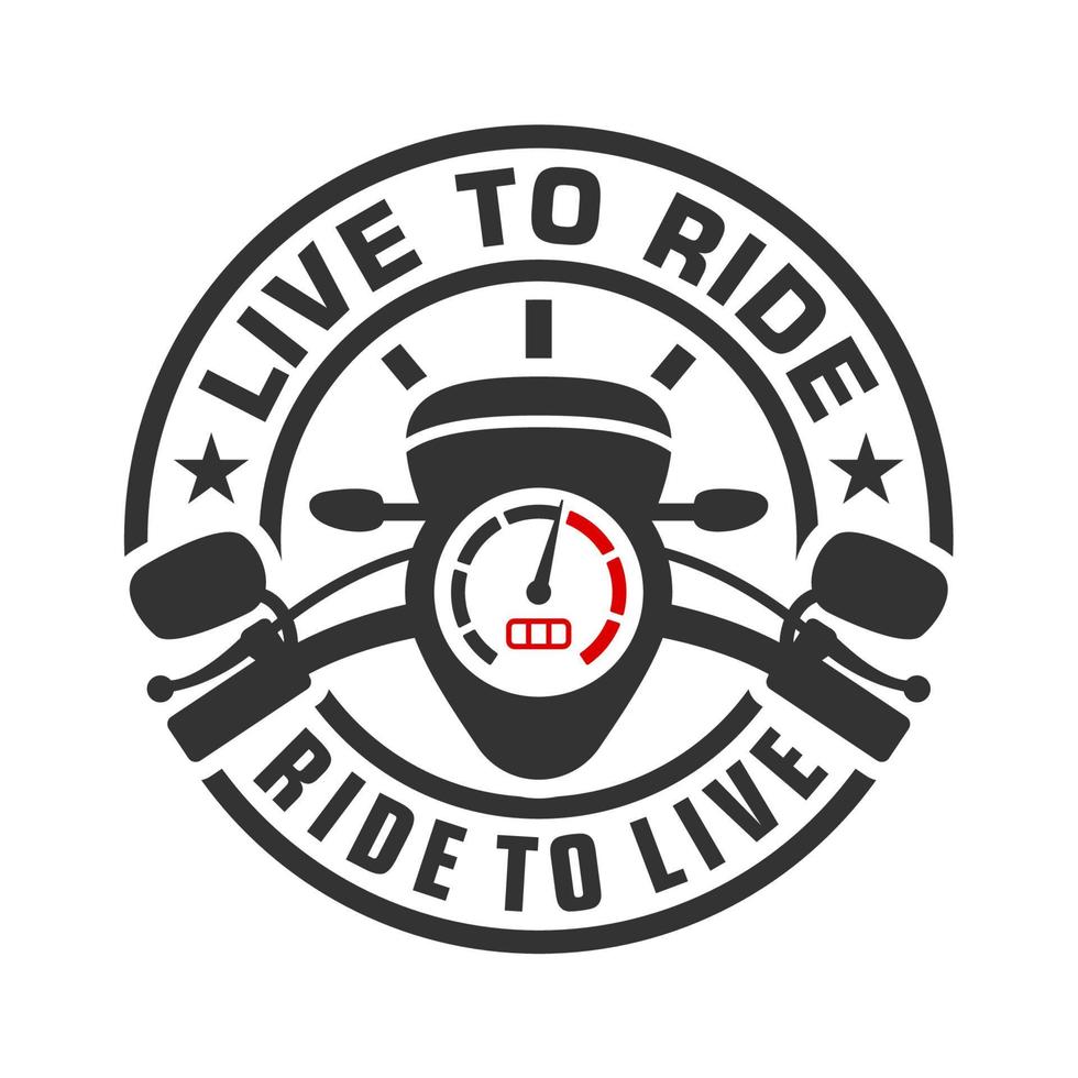 logo di motociclette per vettore di club o comunità