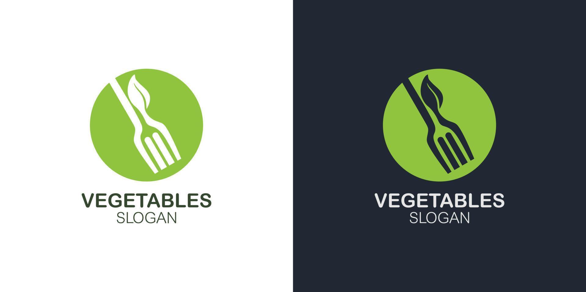 set di logo di verdure eleganti e minimaliste vettore