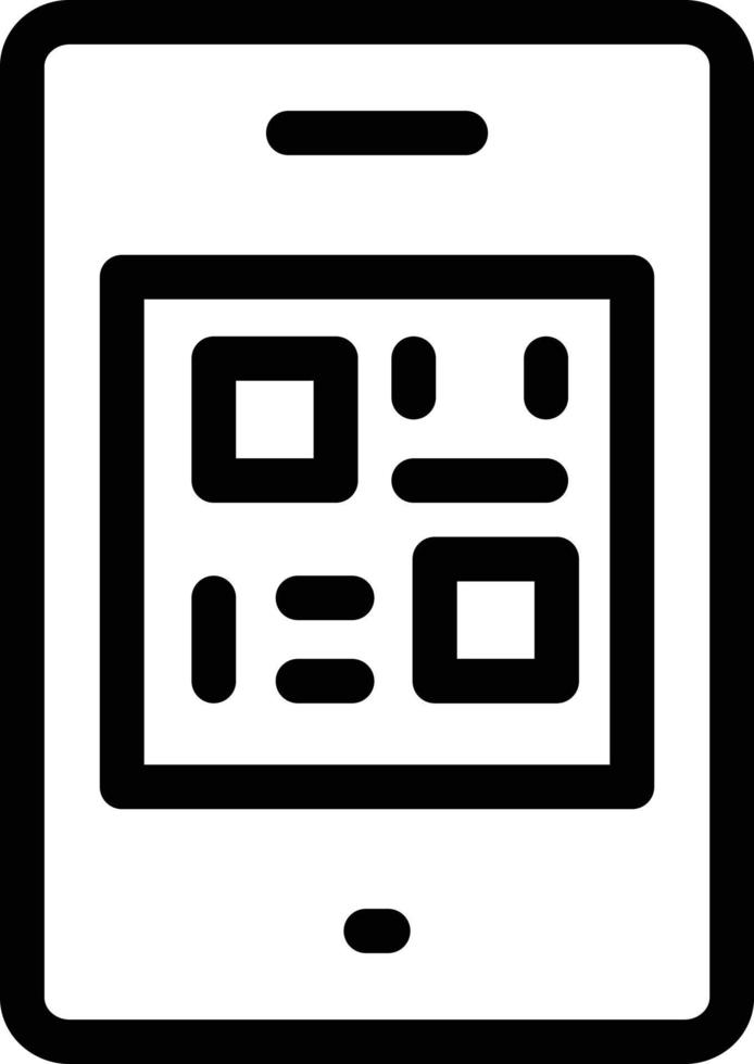 illustrazione vettoriale del codice qr mobile su uno sfondo. simboli di qualità premium. icone vettoriali per il concetto e la progettazione grafica.