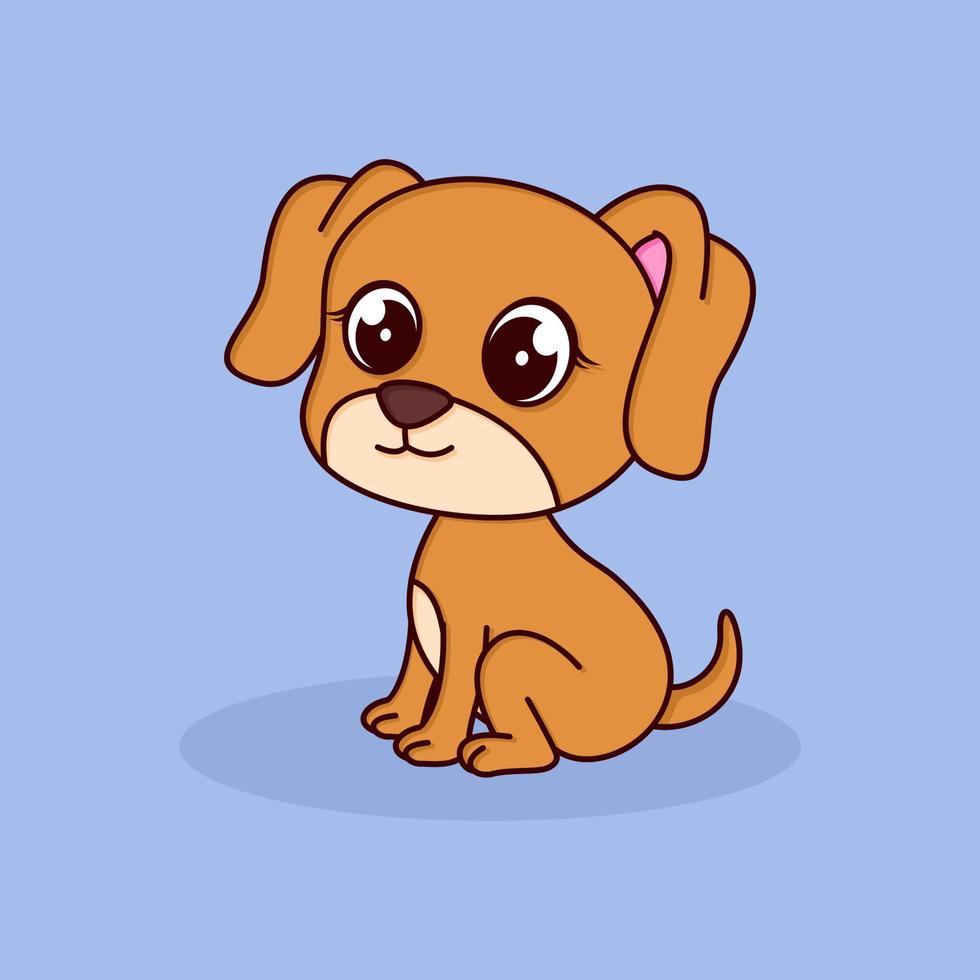 simpatico personaggio dei cartoni animati del cane del bambino vettore