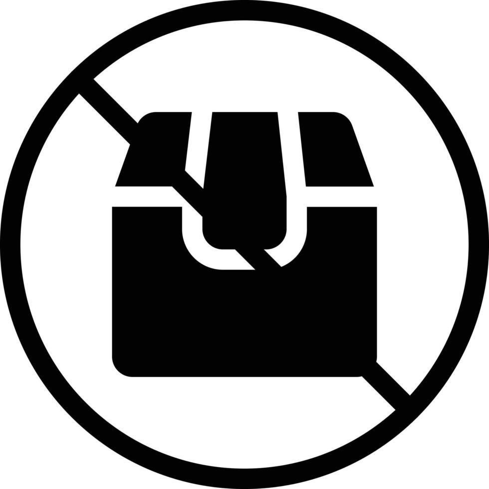 illustrazione vettoriale del pacchetto di divieto su uno sfondo. simboli di qualità premium. icone vettoriali per il concetto e la progettazione grafica.