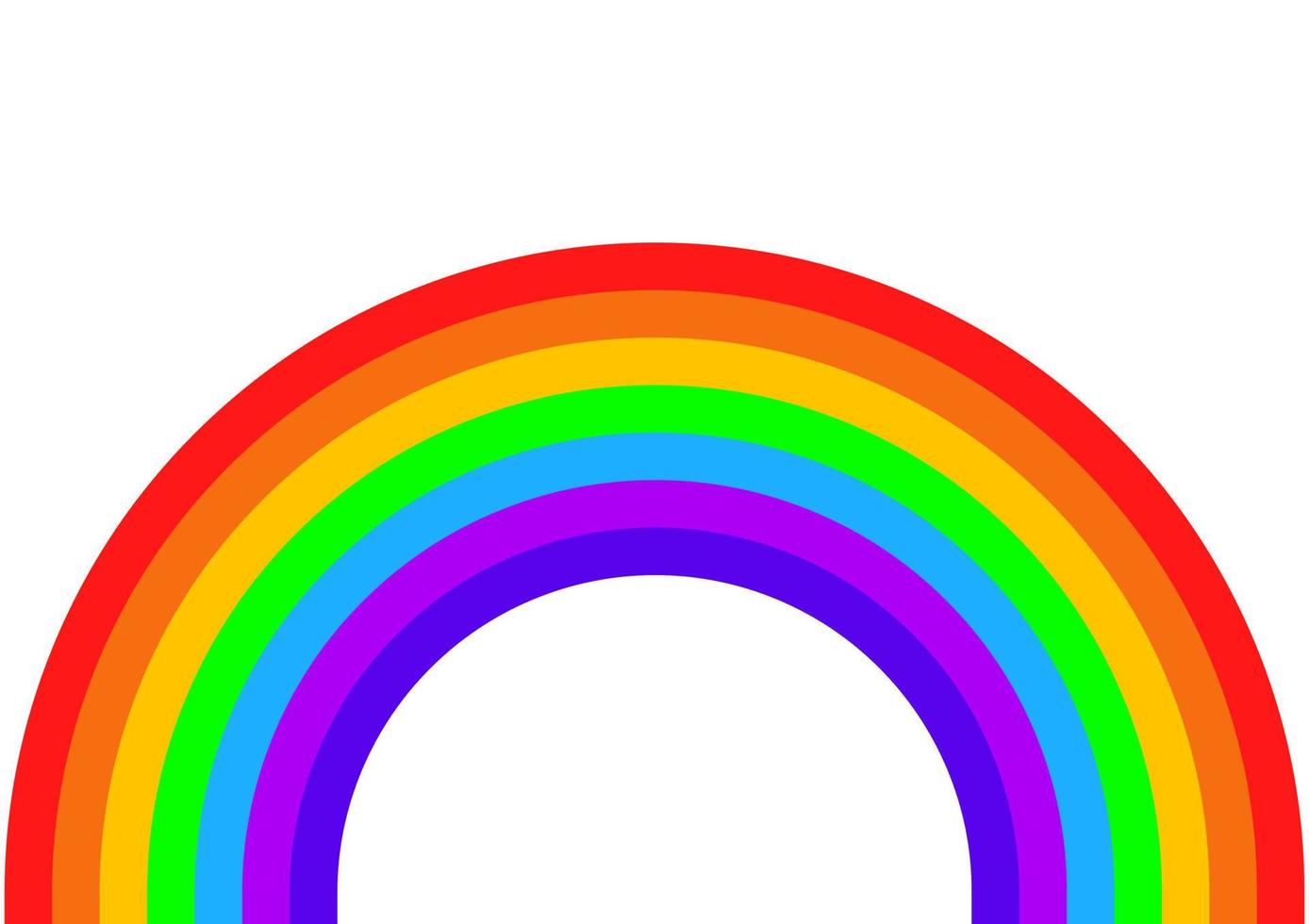 illustrazione di un arcobaleno in colori vivaci vettore