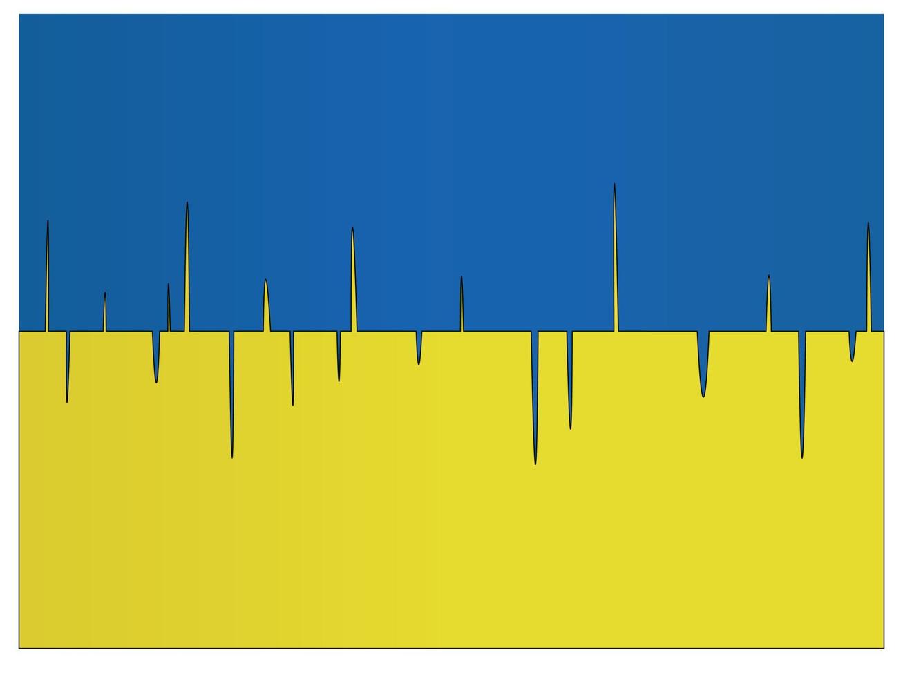 la bandiera nazionale dell'ucraina. giallo e blu. illustrazione vettoriale