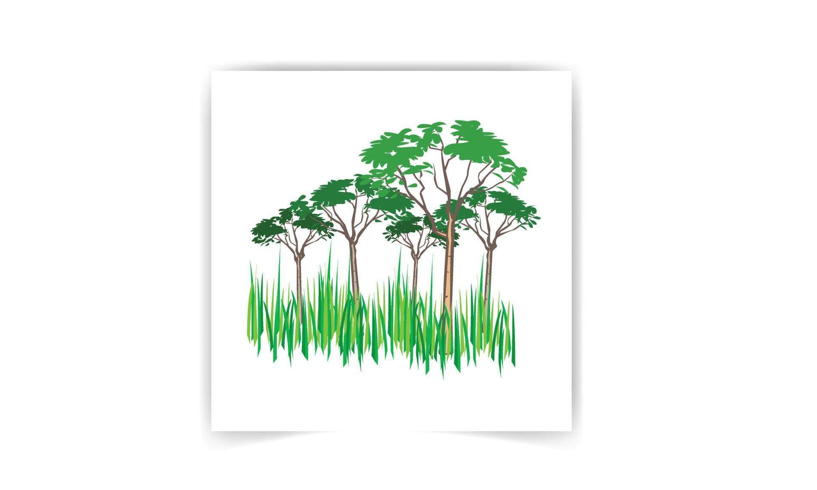 raccolta di illustrazioni di alberi. può essere utilizzato per illustrare qualsiasi tema di natura o stile di vita sano vettore