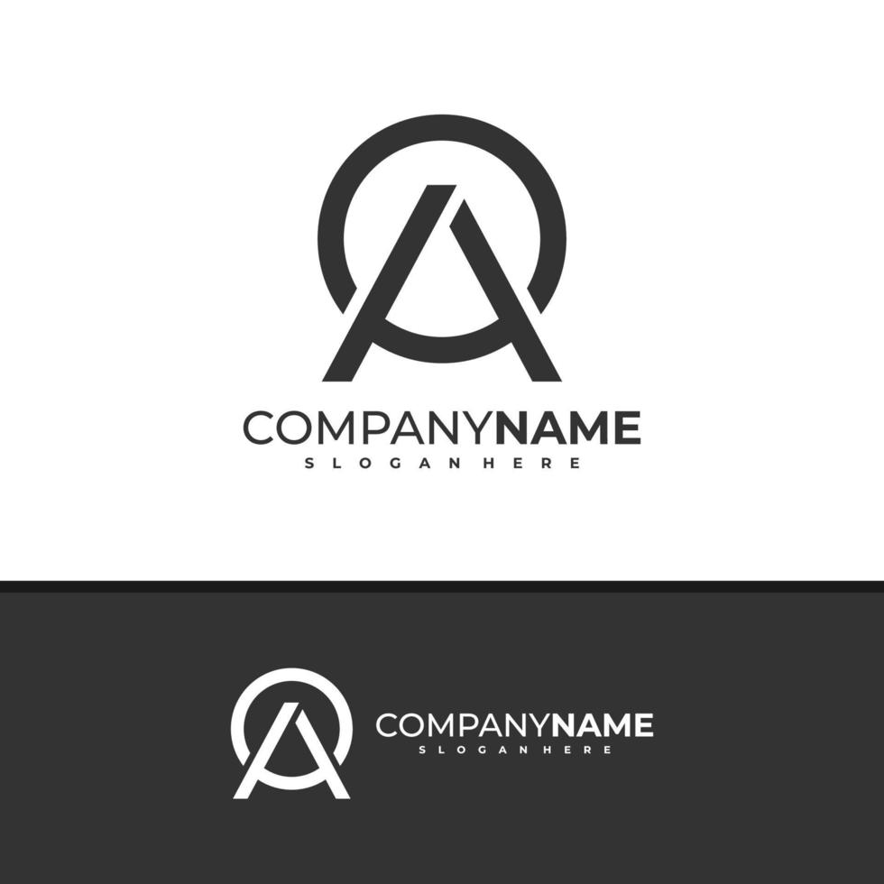 vettore di progettazione del logo della lettera ca, illustrazione del modello di concetti del logo creativo ca.