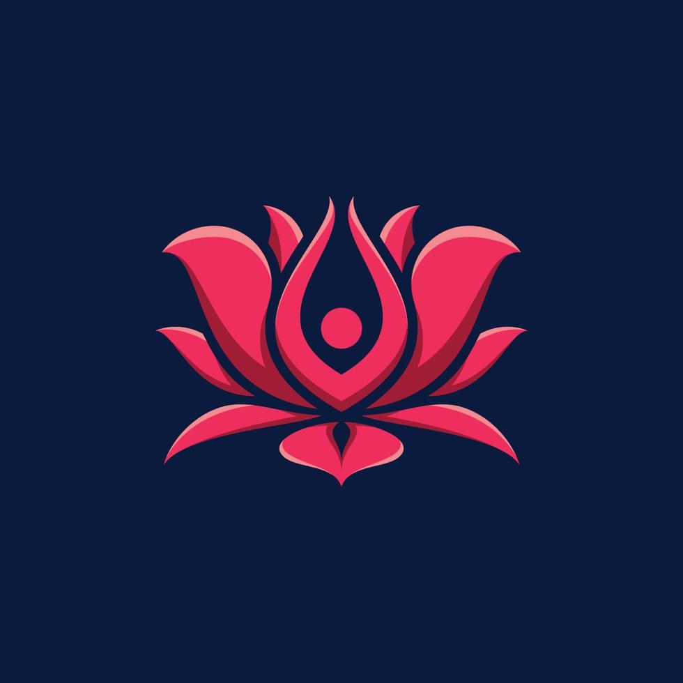bellezza fiore di loto logo spa logo vettore yoga e terapia simbolo