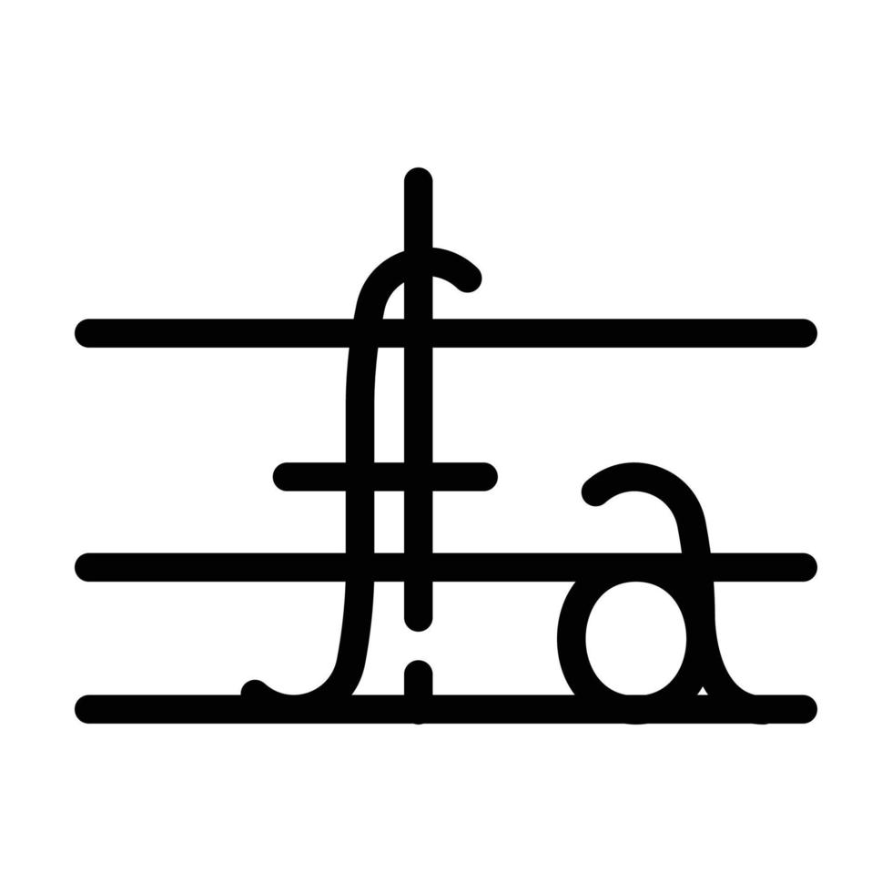 illustrazione nera del vettore dell'icona della linea della funzione matematica