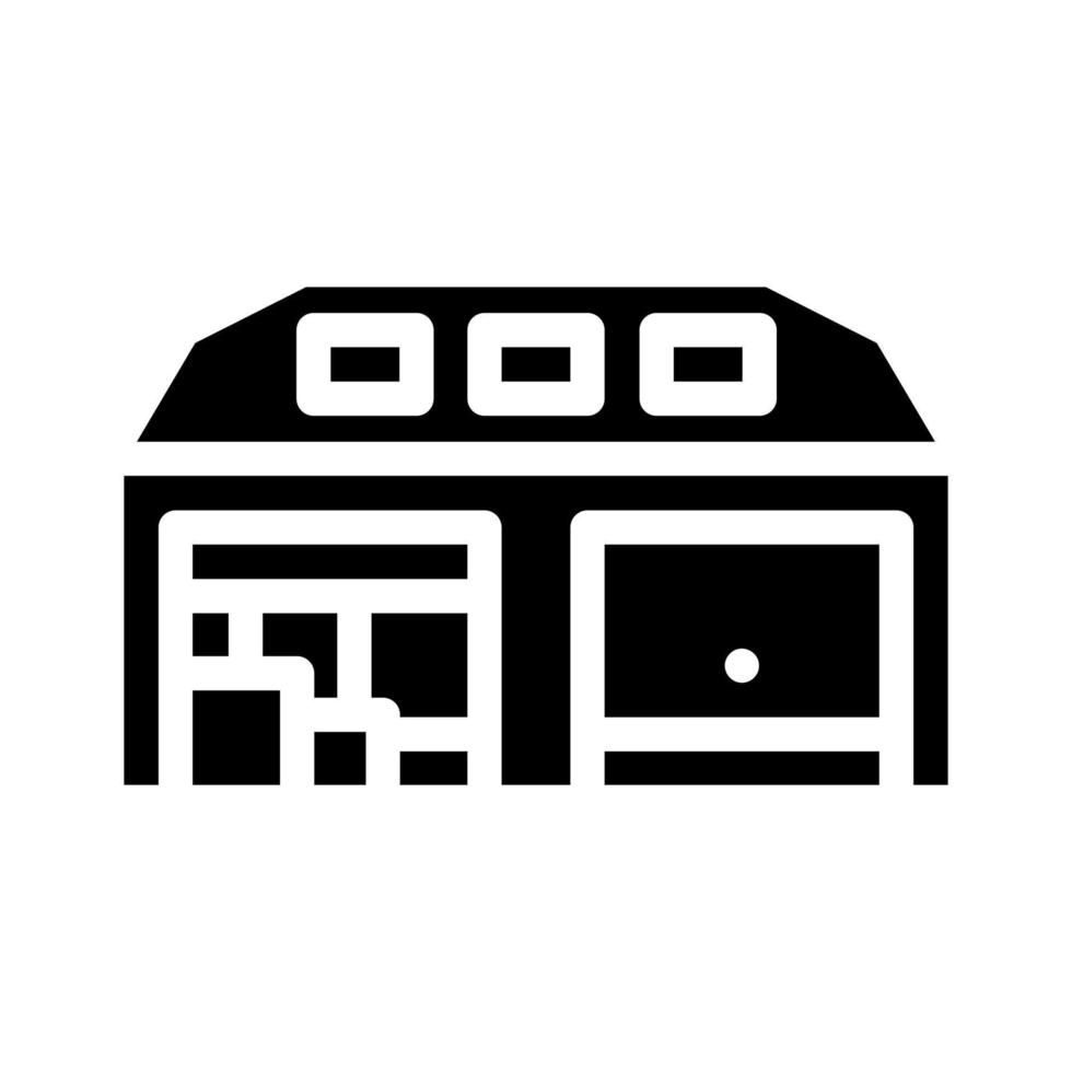 illustrazione vettoriale dell'icona del glifo all'ingrosso del magazzino