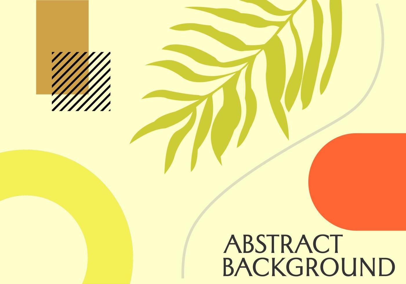 design estetico dello sfondo in colore marrone pastello con ornamenti in foglia di palma. utilizzato per la progettazione di banner, sito Web, desktop vettore