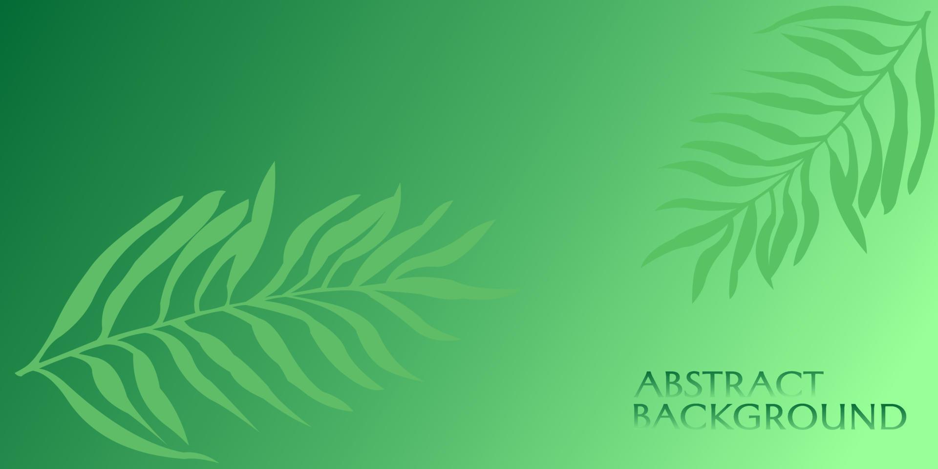 sfondo a tema naturale di colore verde con elemento foglia di palma. design per banner, carta da parati vettore