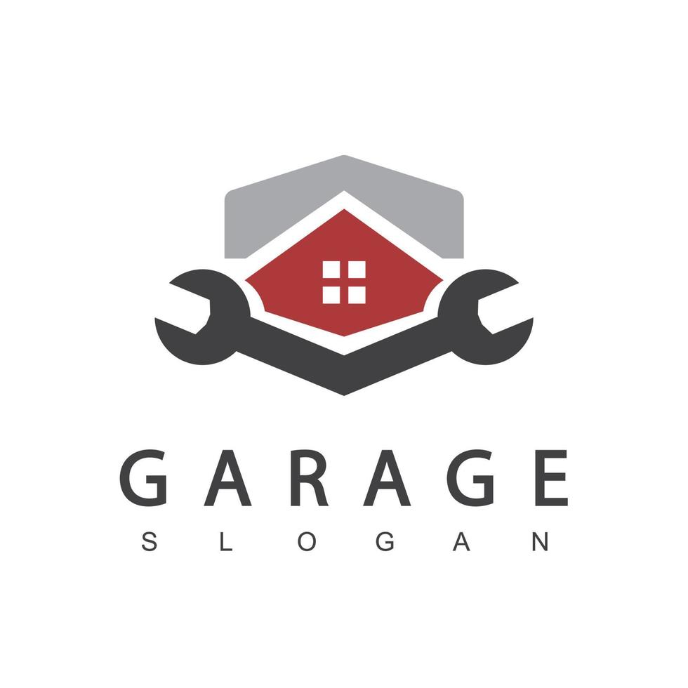 modello di progettazione del logo del garage automobilistico vettore