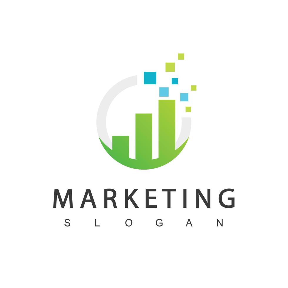 modello di progettazione del logo di marketing digitale vettore