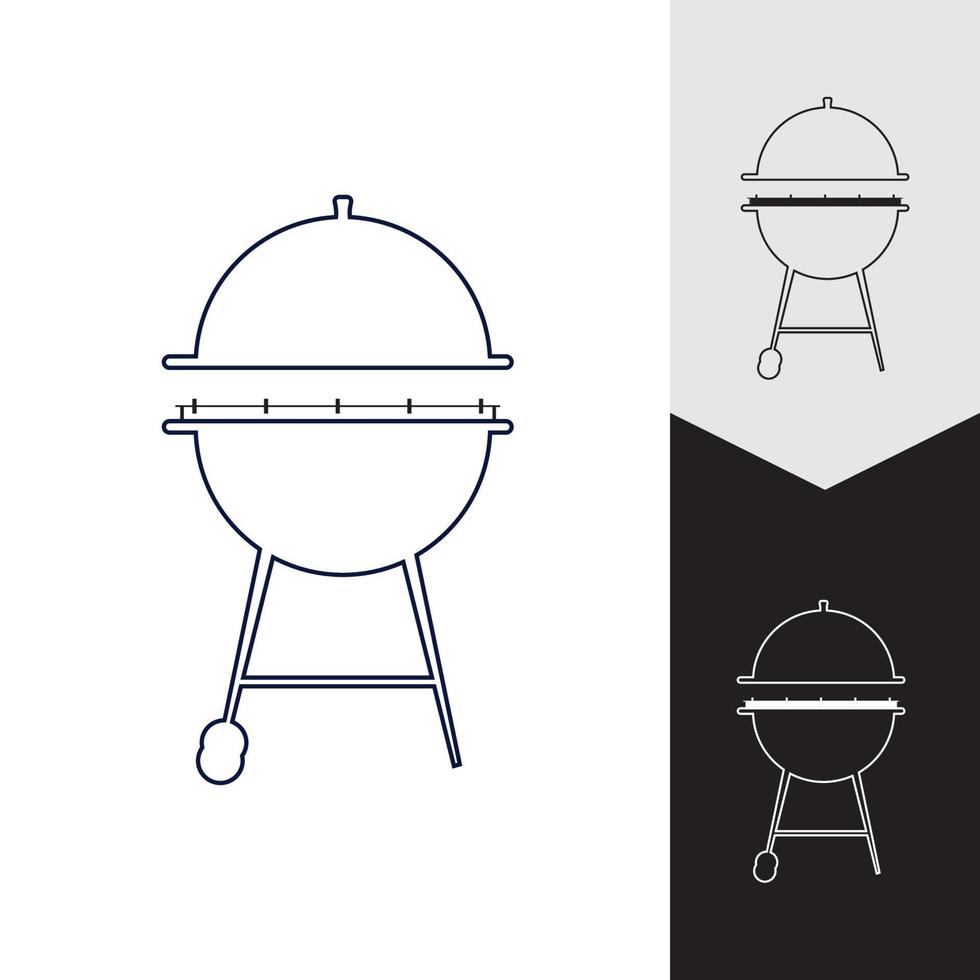 illustrazione vettoriale dell'icona del barbecue