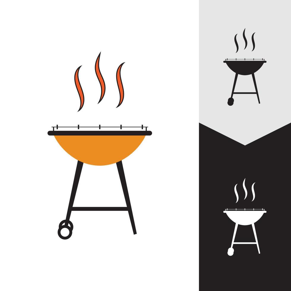 illustrazione vettoriale dell'icona del barbecue