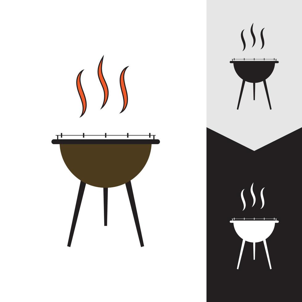 illustrazione vettoriale dell'icona del barbecue