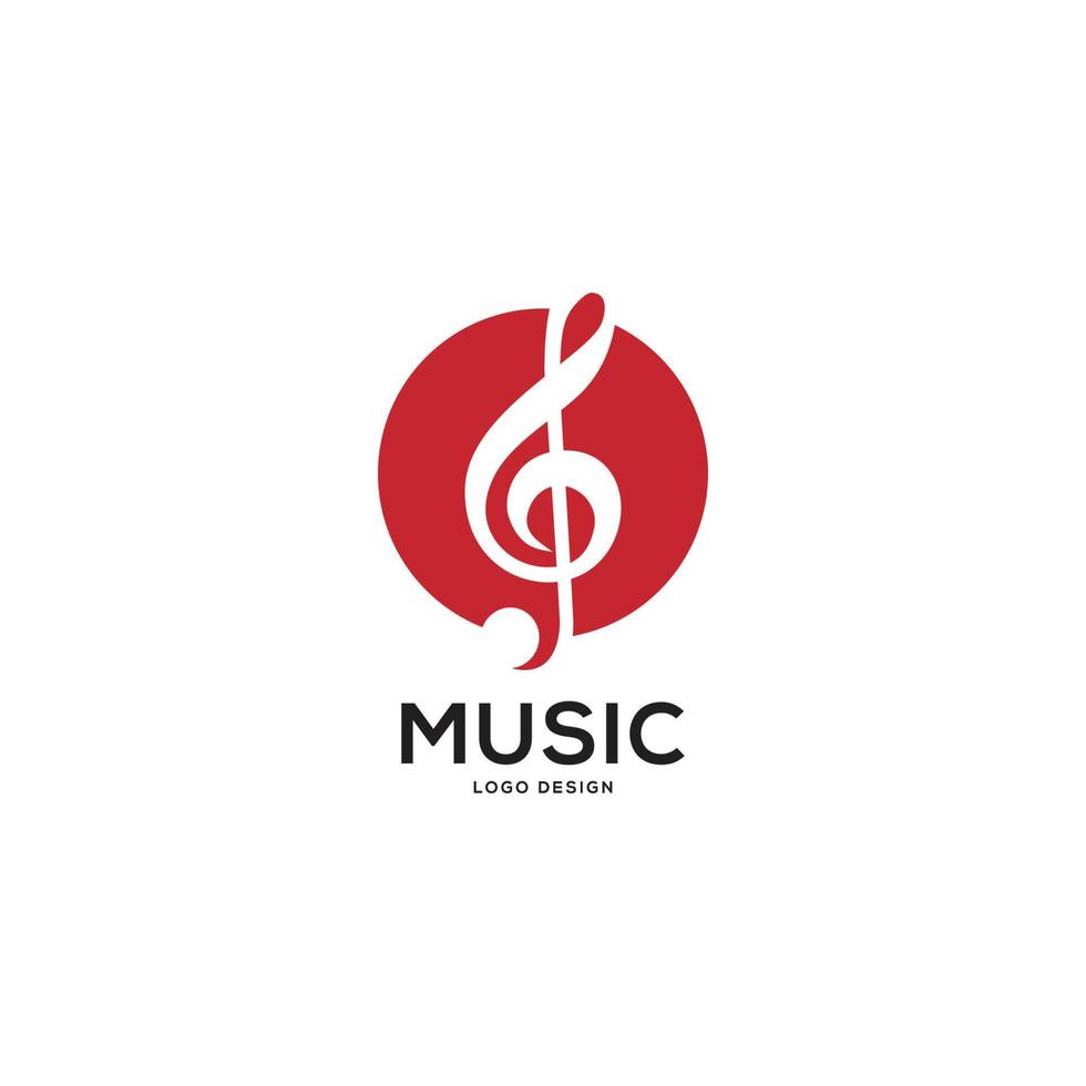 logo musicale con vettore cerchio