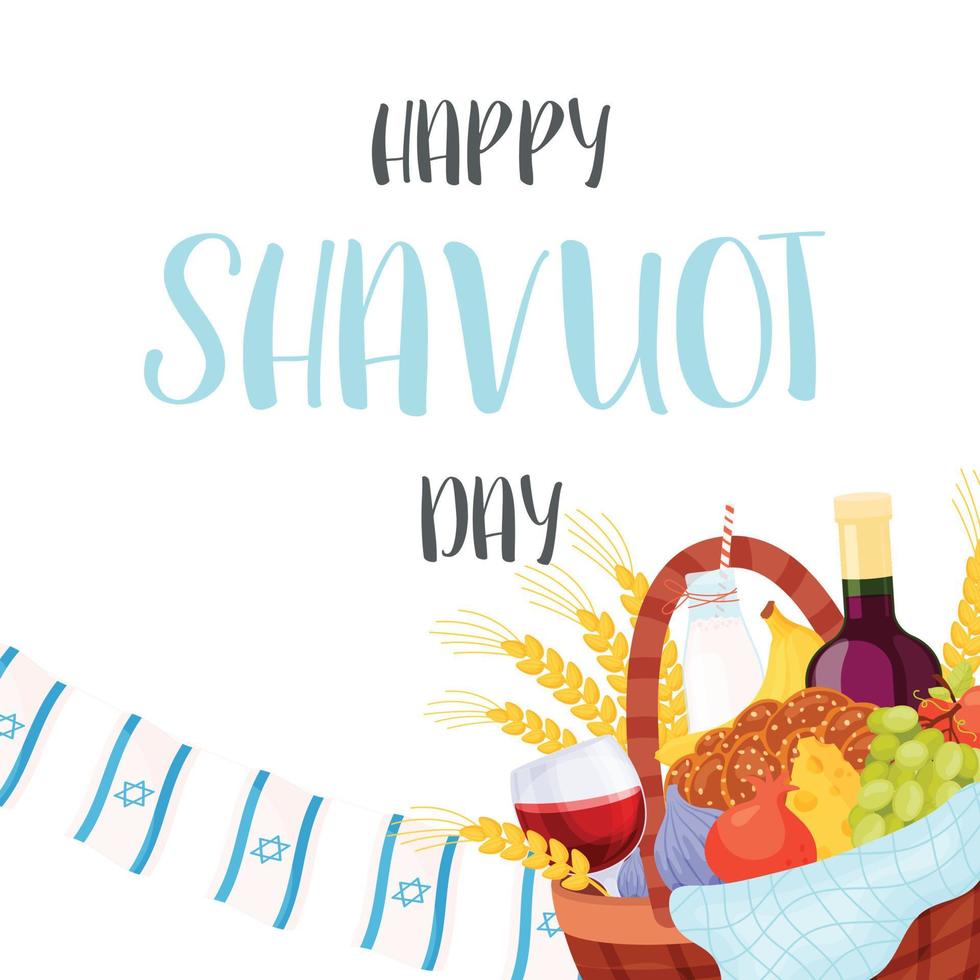 felice giorno di Shavuot vettore