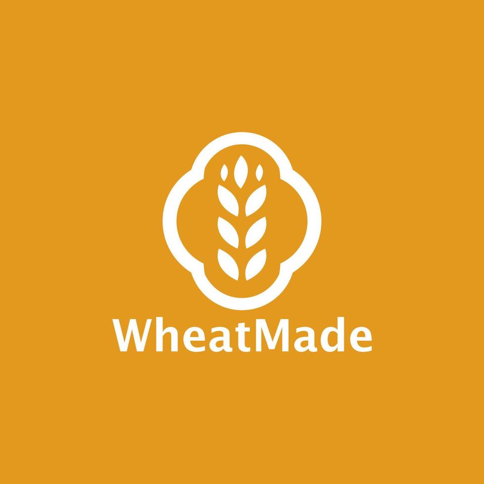 modello di progettazione di logo di vettore di grano agricolo